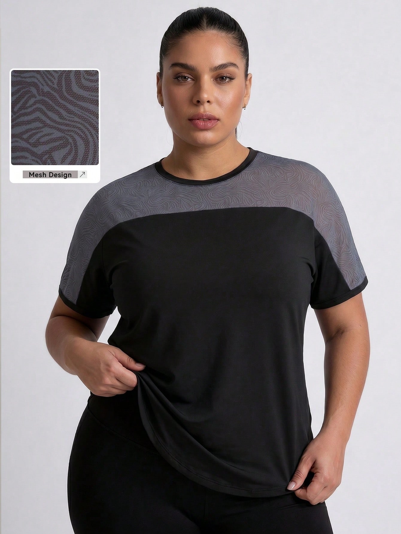 Yoga Blocks - Plus size dames T-shirt met korte