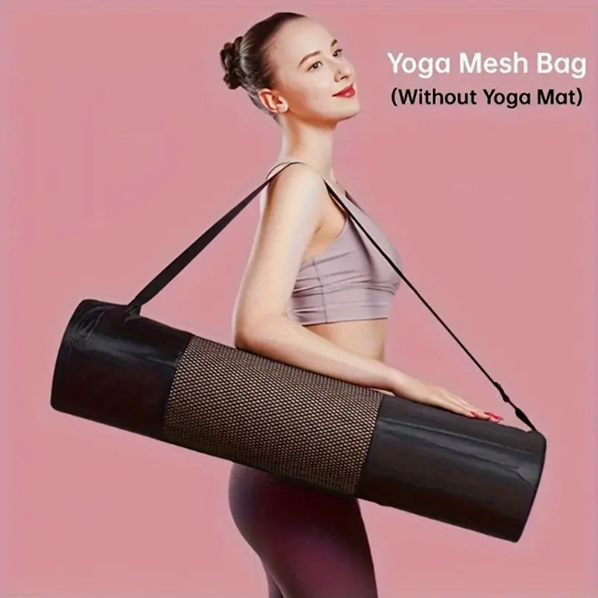 Yoga Fitness Tapis - 1 ademende mesh tas voor opbergen