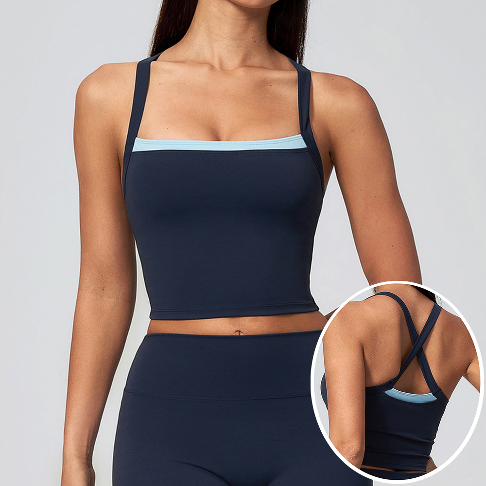Yoga Blocks - Dames Criss Cross Back Yoga Tanktop